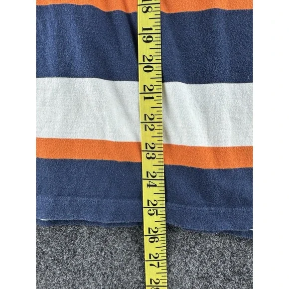 Polo Ralph Lauren Striped Hoodie Mens M Blue Orange White Pony - Picture 8 of 8